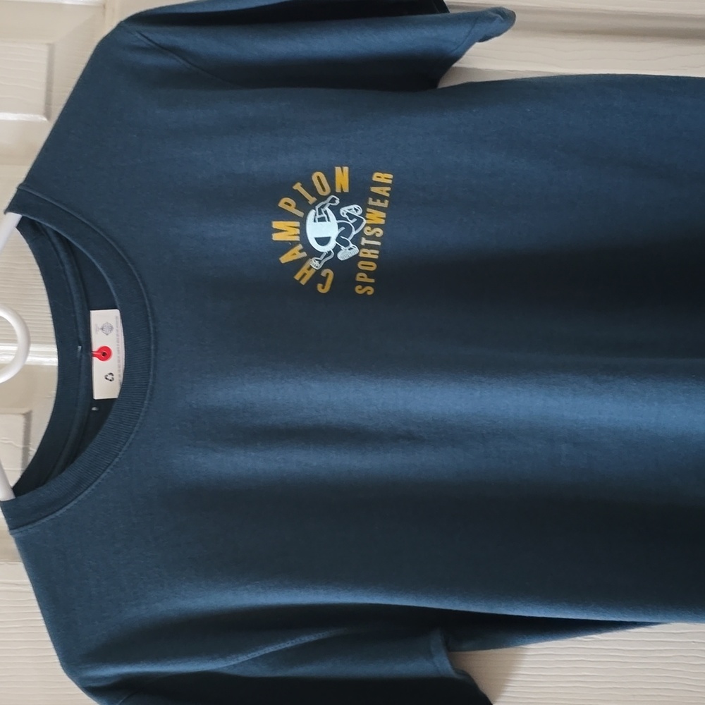 CHAMPION BRAND SIGNATURE MEN'S TEAL GREEN SHORT SLEEVES TEE SHIRT SIZE SMALL